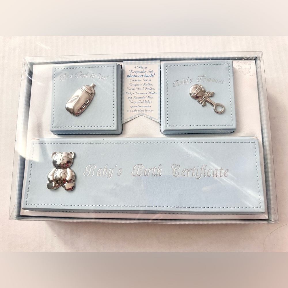 NIB Baby Boy 4 Piece Keepsake Set